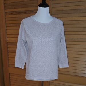 Ann Taylor Light Pink Metallic Sweatshirt